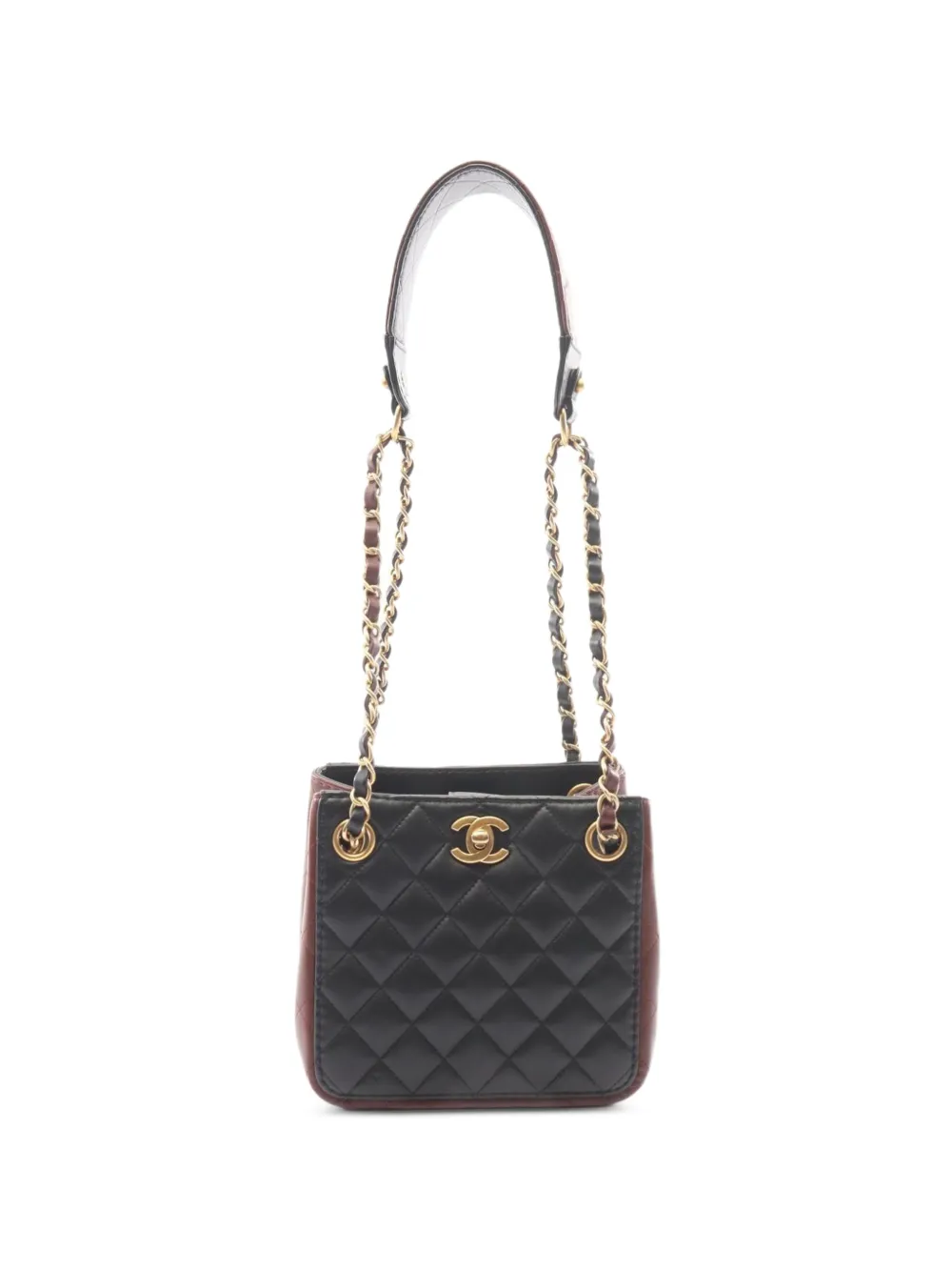 CHANEL Pre-Owned 2020-2021 Matelassé bucket bag - Nero