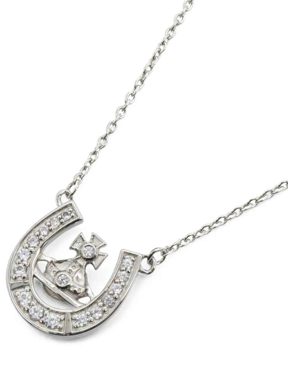 Vivienne Westwood Pre-Owned 2020s Mare horseshoe-pendant necklace - Argento