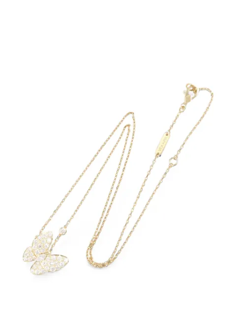Van Cleef & Arpels Pre-Owned 2010s Two Butterfly diamond necklace