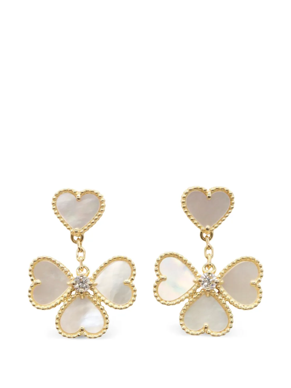 Van Cleef & Arpels Pre-Owned 2010s Sweet Alhambra Effyage mother of pearl earrings - Oro