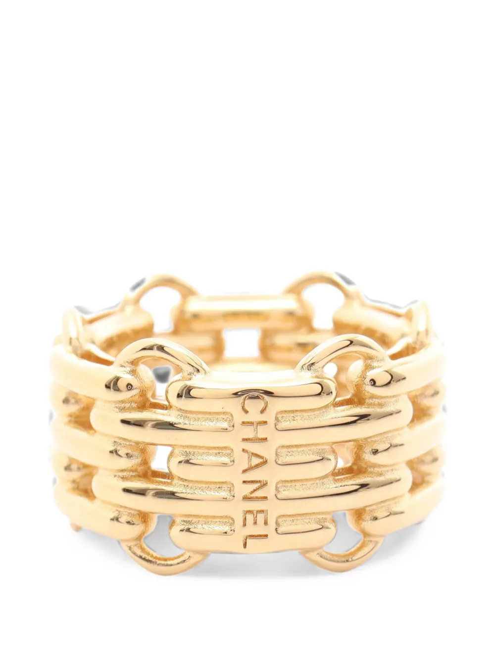 CHANEL Pre-Owned chain motif ring - Oro