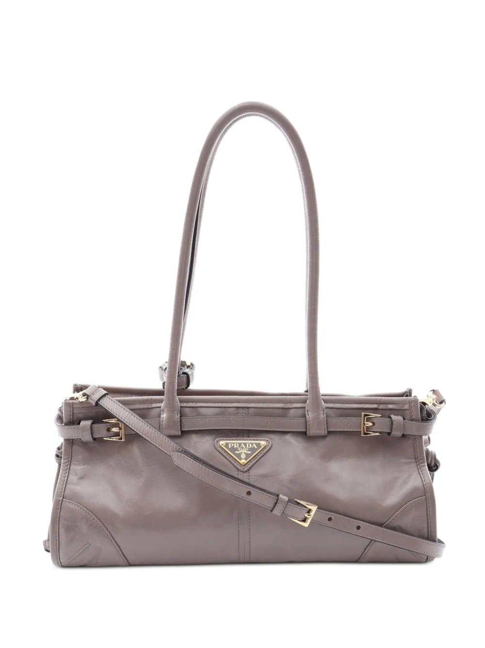 Prada Pre-Owned 2010s buckled leather handbag - Grigio