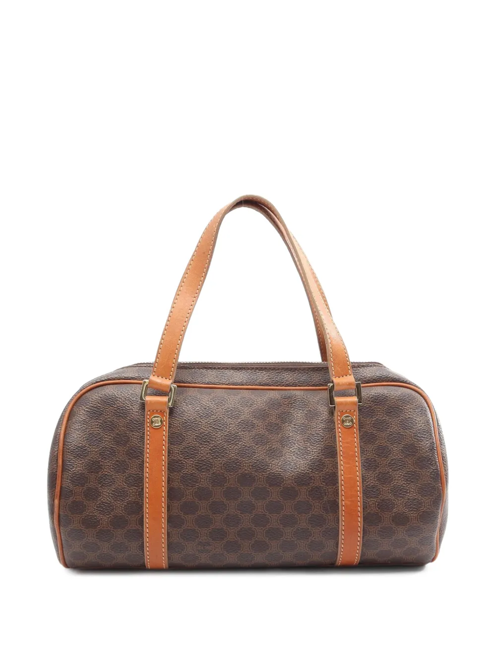 Celine Pre-Owned 2000s Macadam-canvas zip-fastening tote bag - Marrone
