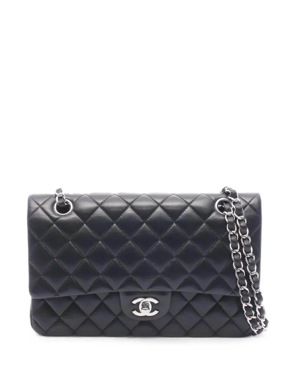 CHANEL Pre-Owned 2021 Matelassé double flap shoulder bag - Schwarz