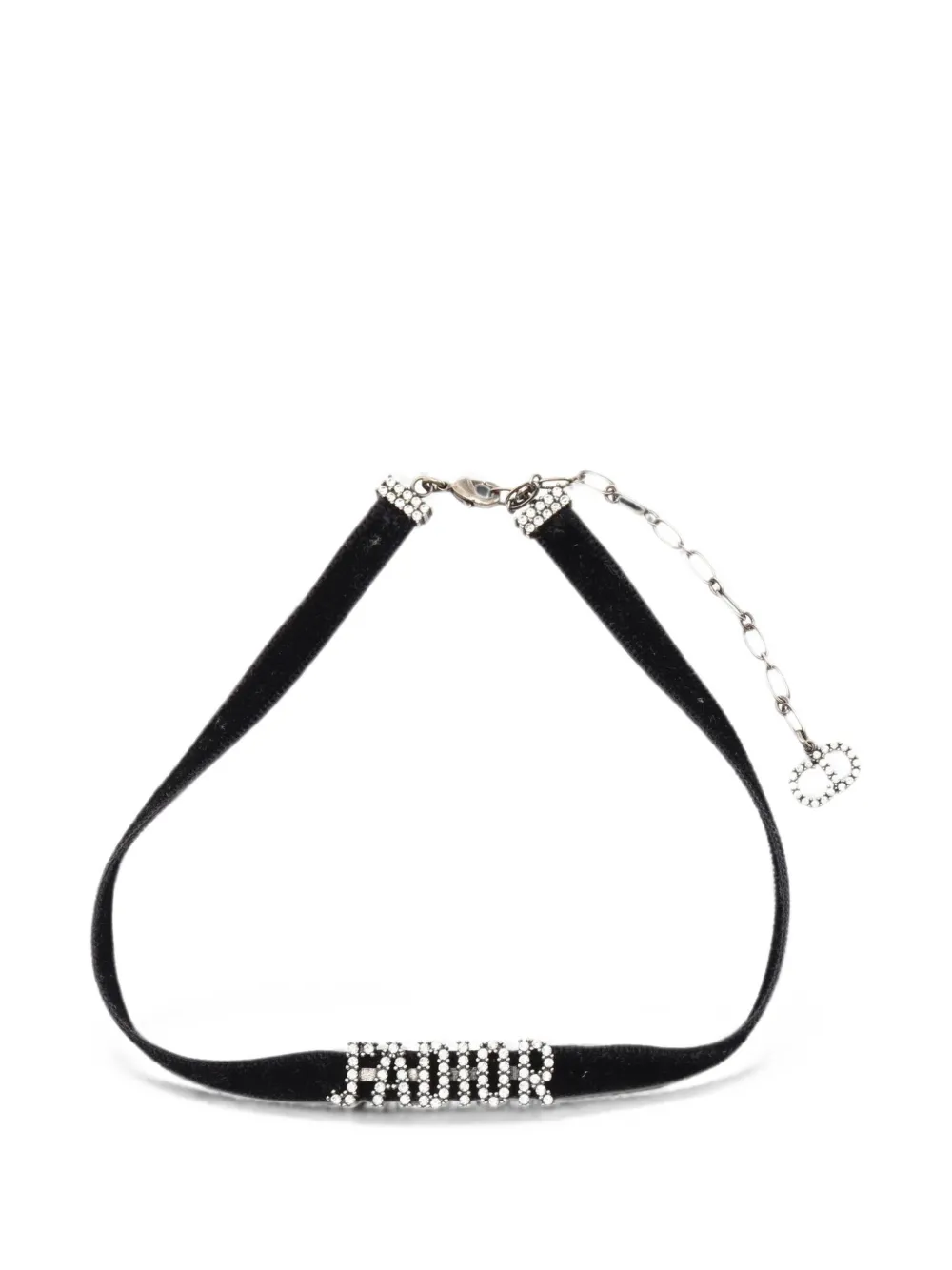 Christian Dior Pre-Owned 2010s J'ADIOR rhinestone choker necklace - Schwarz