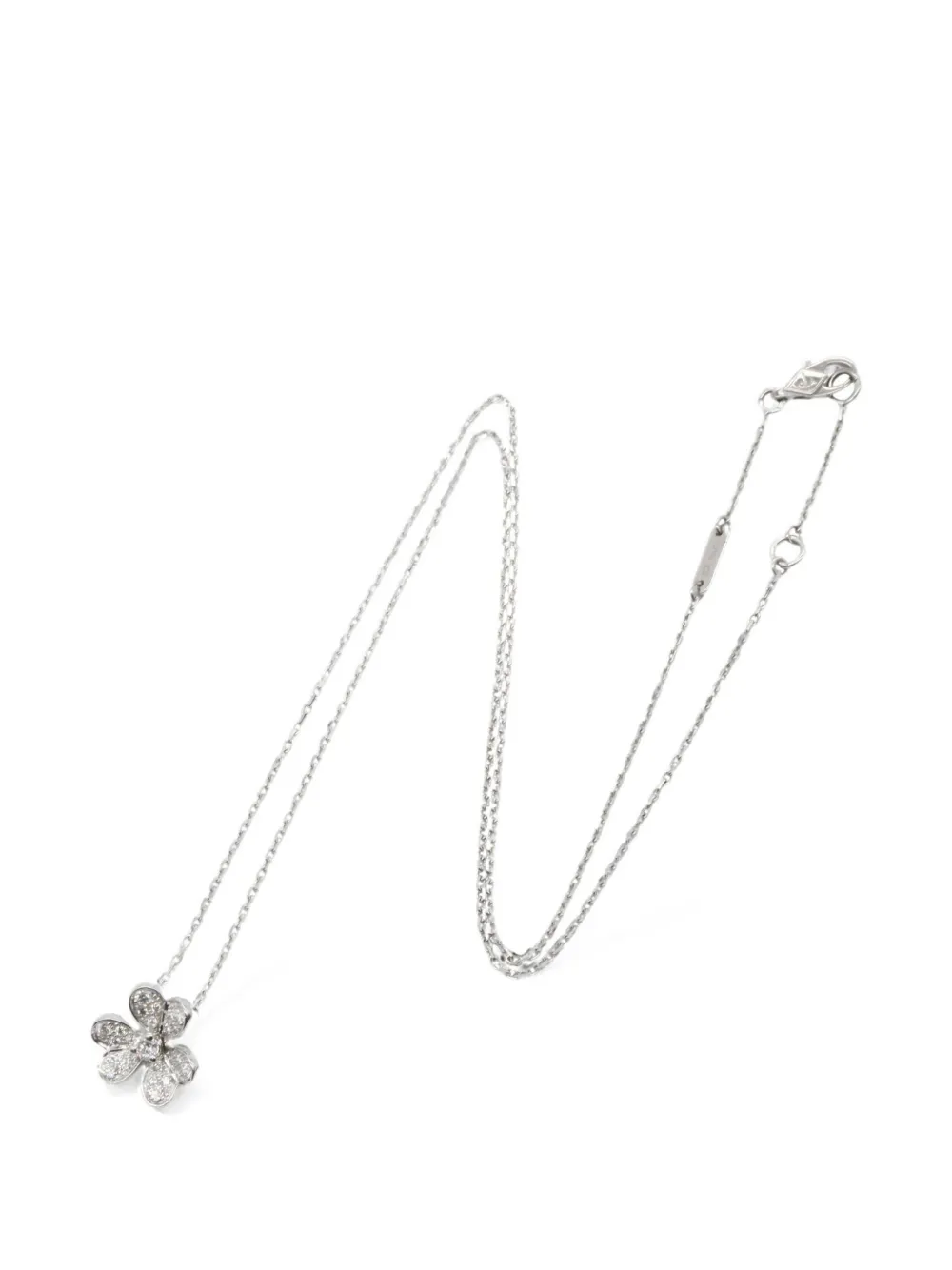 Van Cleef & Arpels Pre-Owned 2010s mini Frivole diamond necklace - Silber