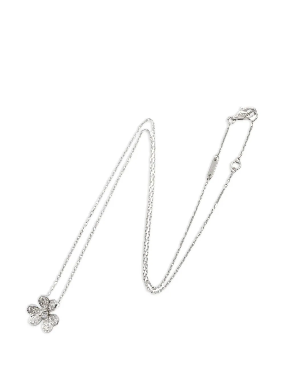 Van Cleef & Arpels Pre-Owned 2010s mini Frivole diamond necklace - Argento