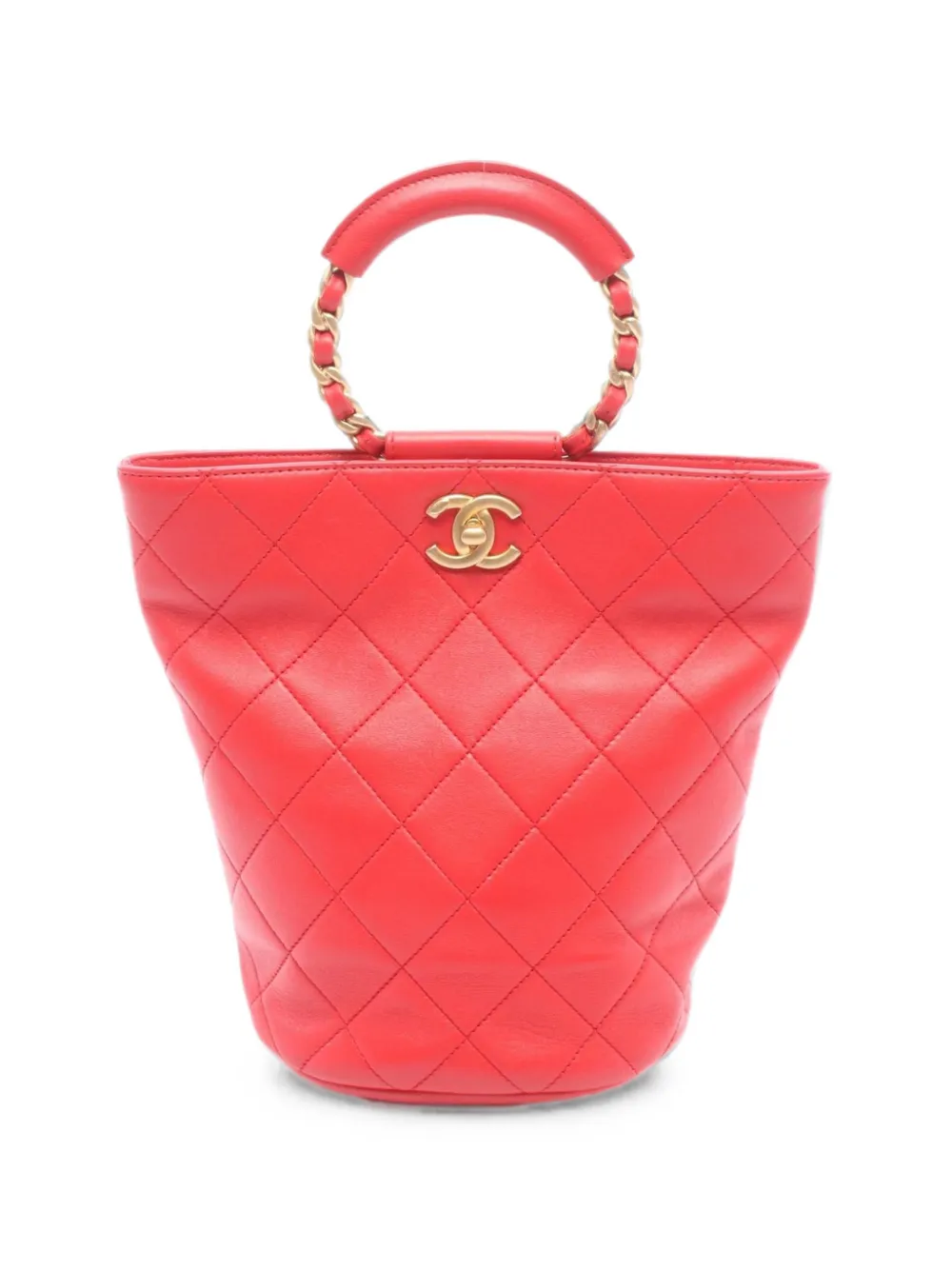 CHANEL Pre-Owned 2019 Matelassé loop-handle backpack - Rot