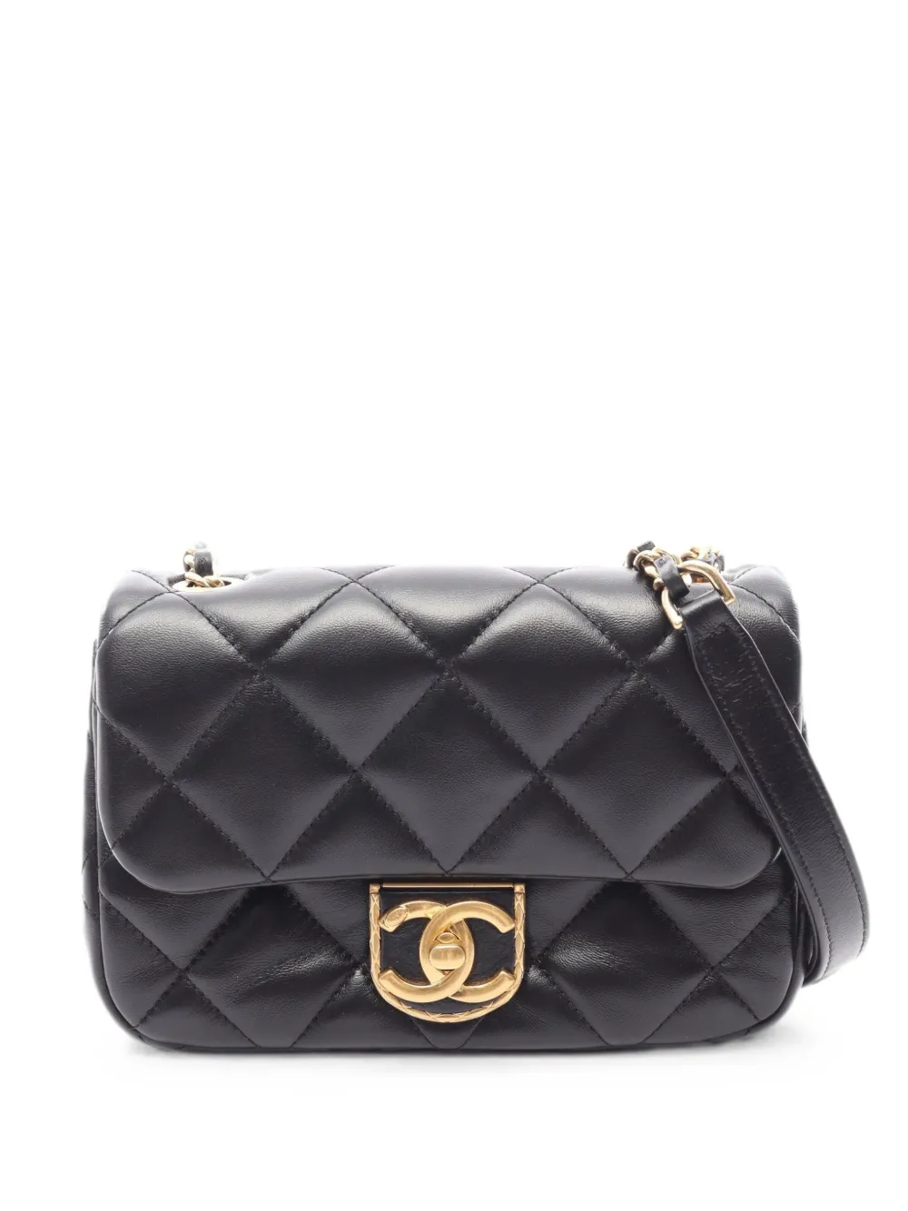 CHANEL Pre-Owned 2021 small Matelassé shoulder bag - Schwarz