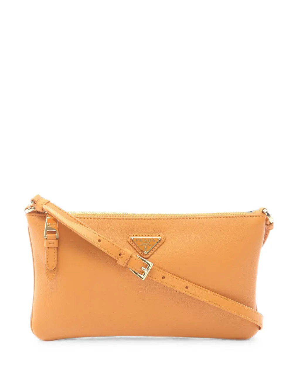 Prada Pre-Owned 2010s grain leather shoulder bag - Orange