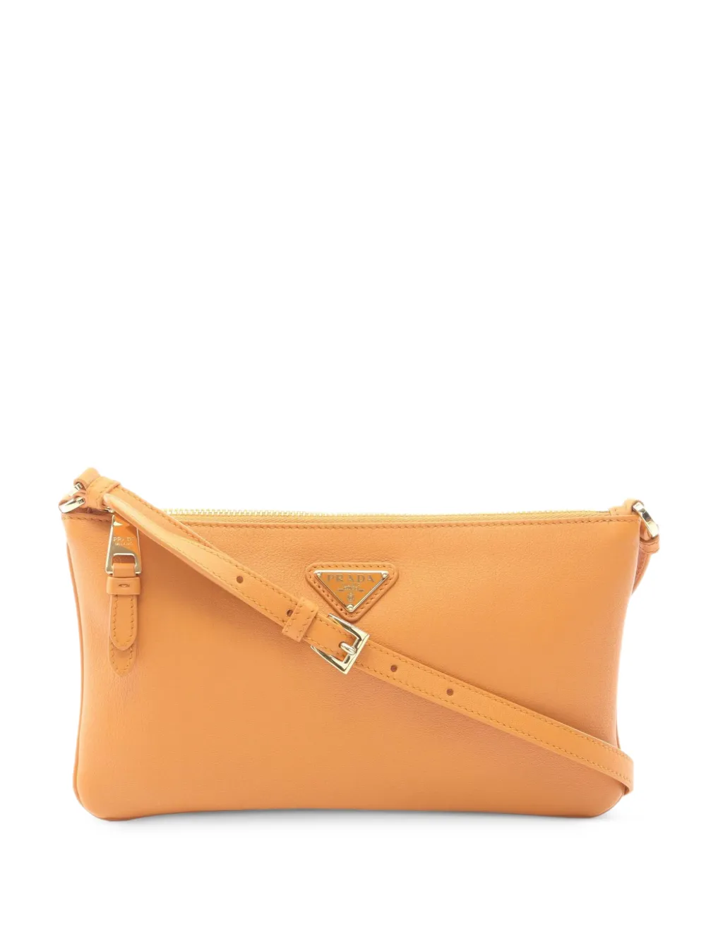 Prada Pre-Owned 2010s grain leather shoulder bag - Arancione