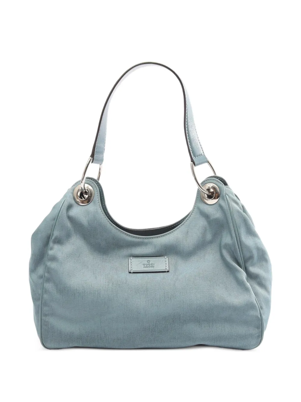 Gucci Pre-Owned 2000s canvas leather shoulder bag - Blu