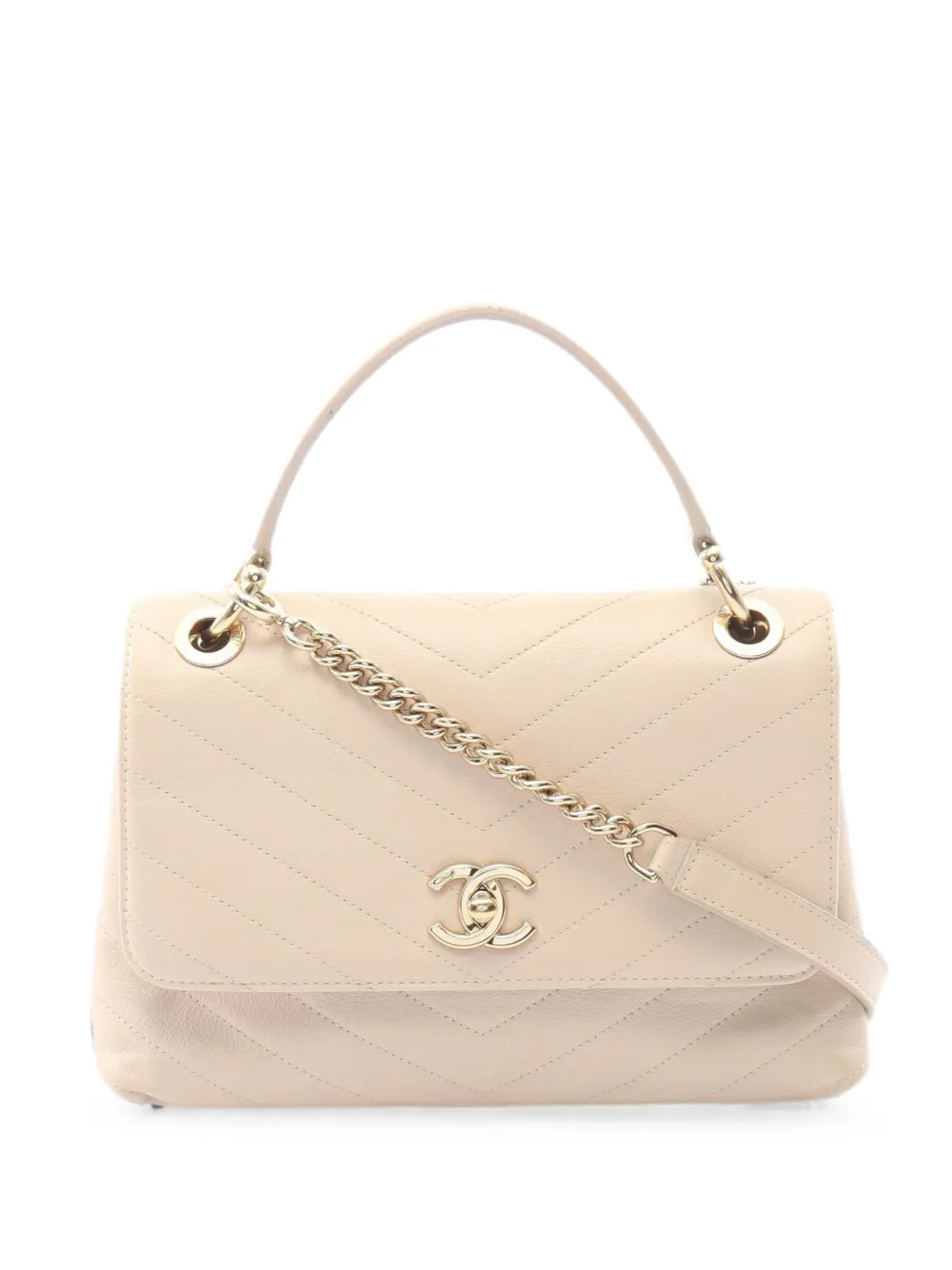 CHANEL Pre-Owned 2019 Chevron Chic handbag - Nude