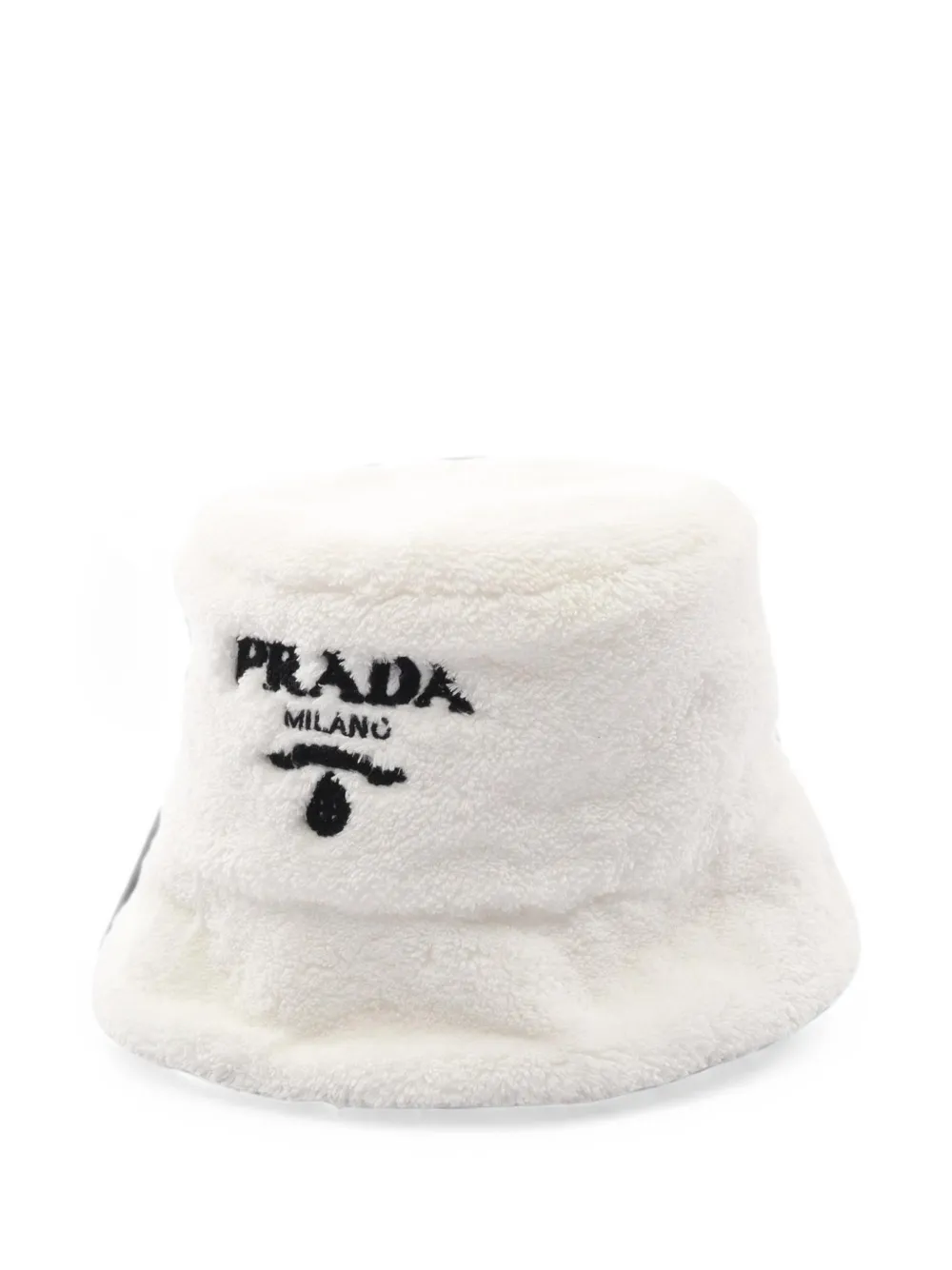 Pre-owned Prada 2010s Logo Bucket Hat In White