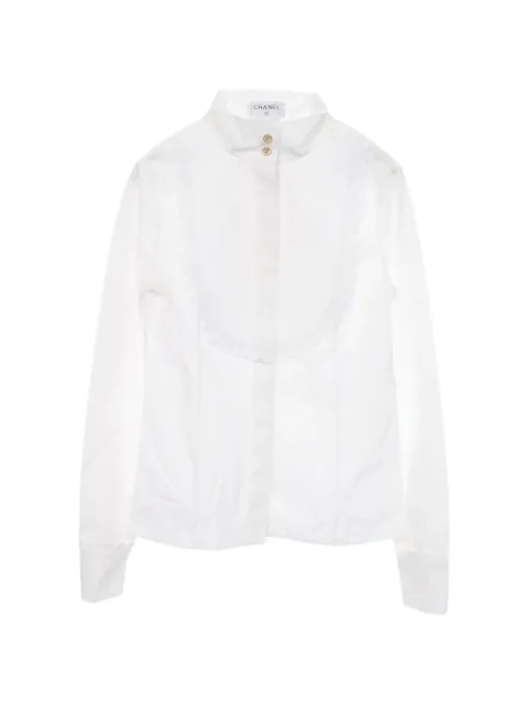 CHANEL Pre-Owned blusa con volantes 1986-1988