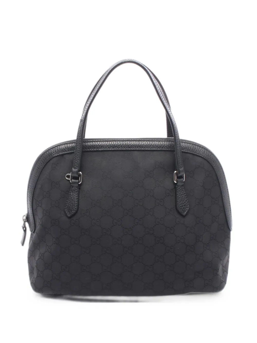 Pre-owned Gucci 2000s Gg Monogram Handbag In Black
