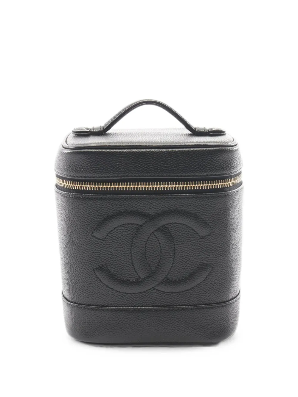 CHANEL Pre-Owned 2002-2003 CC Caviar vanity bag - Schwarz