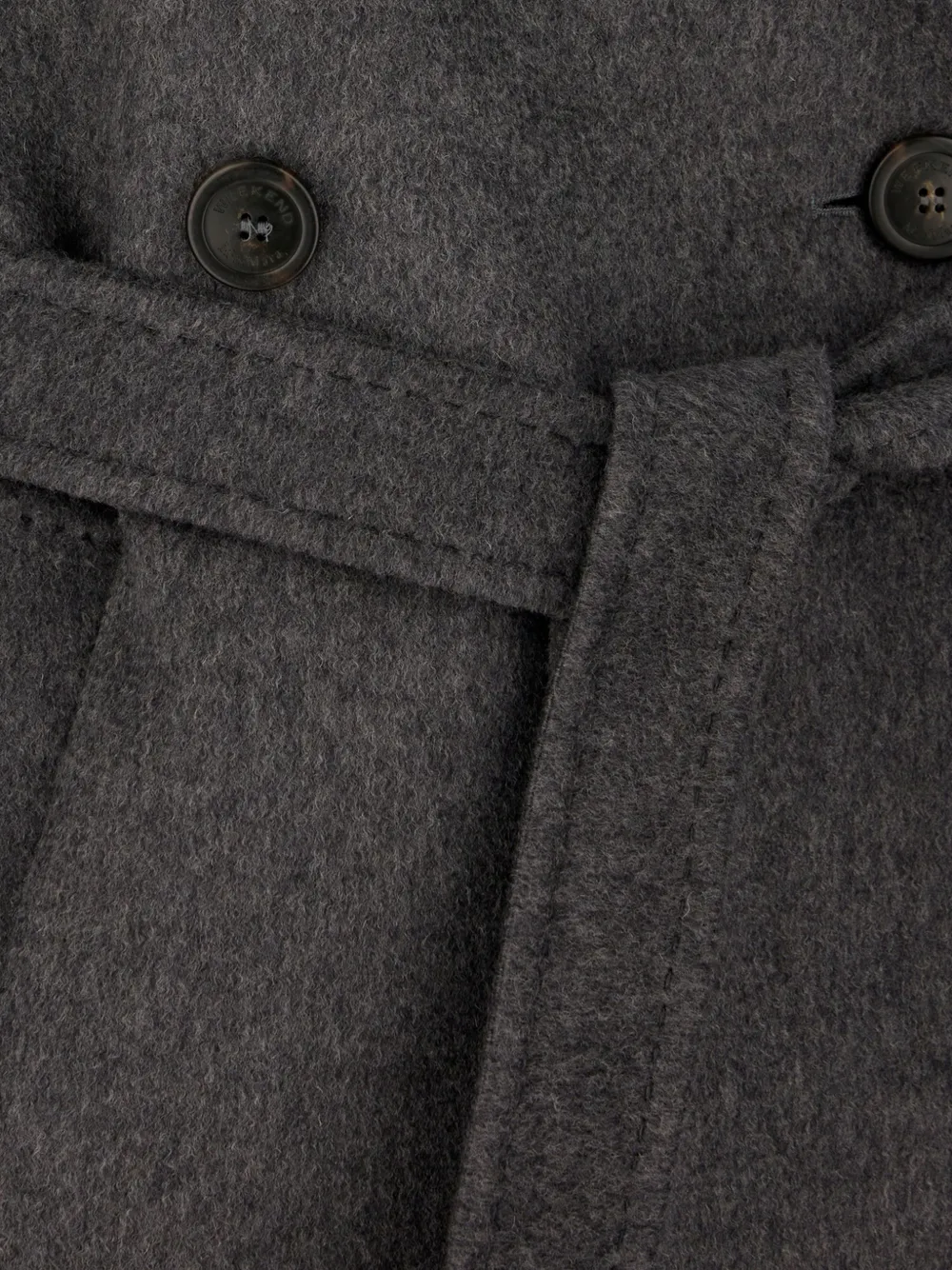 Weekend Max Mara Wollen jas met dubbele rij knopen Grijs