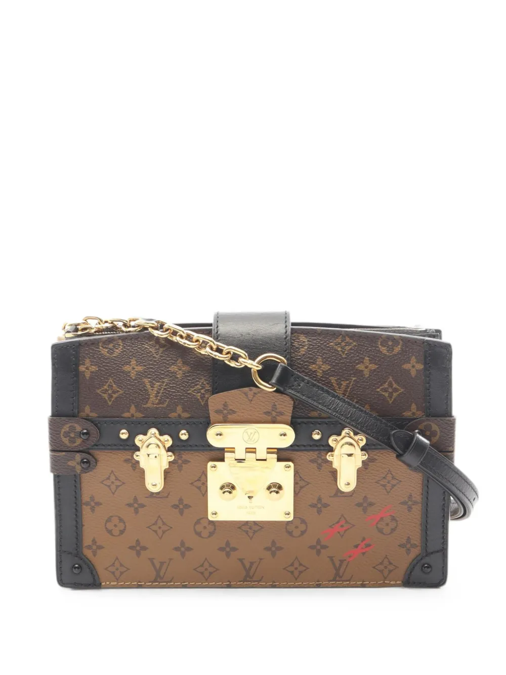 Louis Vuitton Pre-Owned Trunk Monogram Reverse canvas clutch bag - Braun