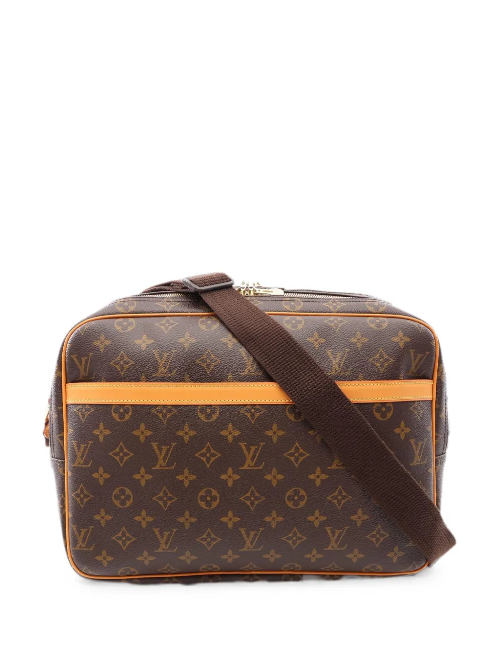 Louis Vuitton Pre-Owned 2004 Reporter GM monogram-print shoulder bag - Braun