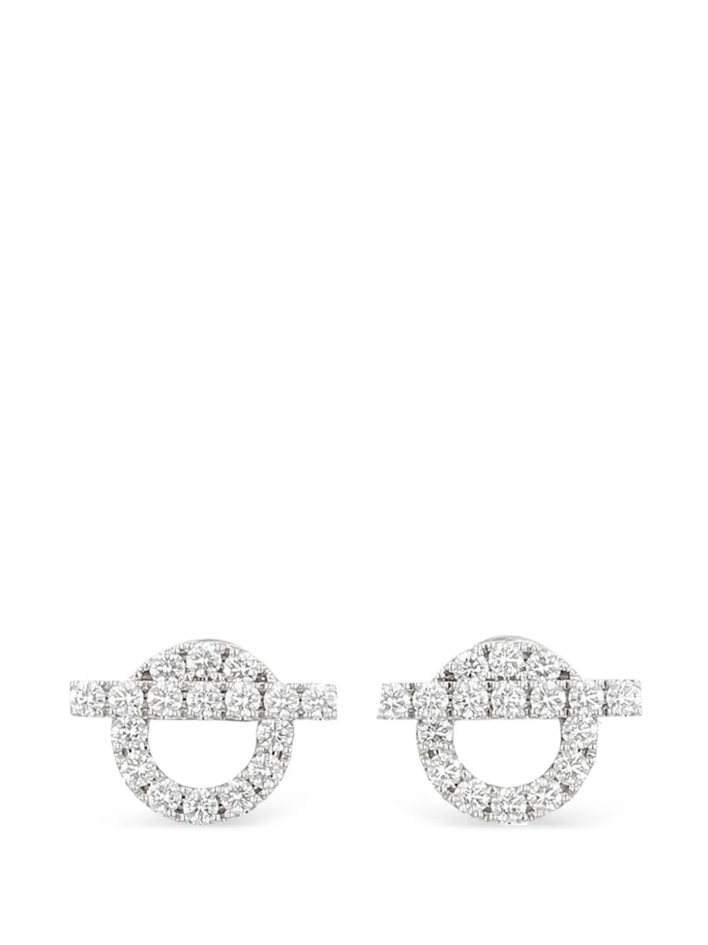 Hermès Pre-Owned 2020s Finesse diamond earrings - Argento