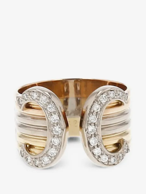Cartier 1990s large C de Cartier diamond ring