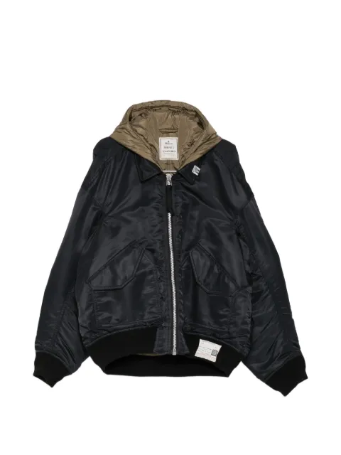 Maison MIHARA YASUHIRO layered-hood bomber jacket