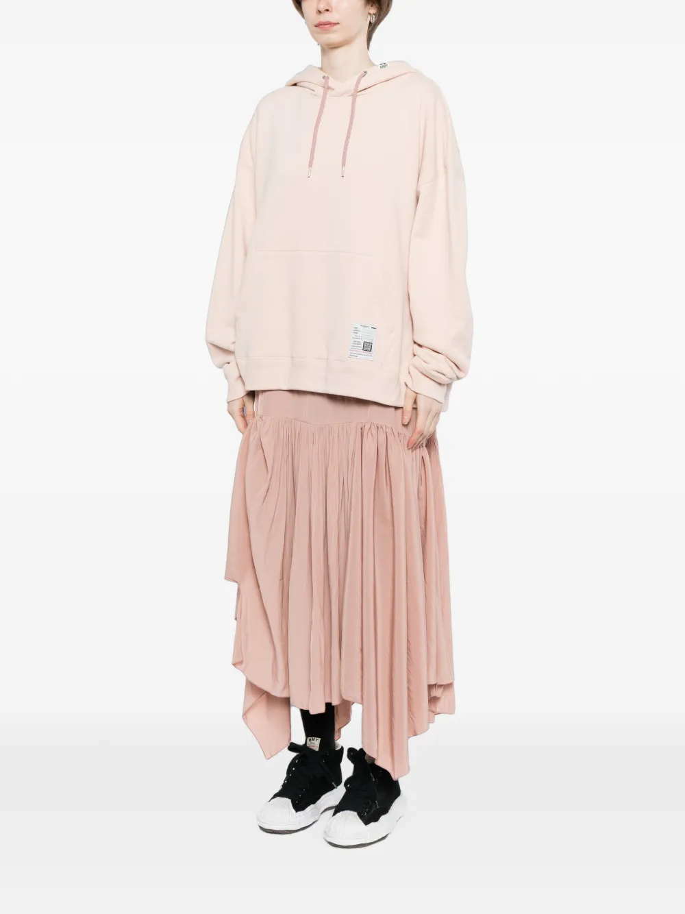 Maison MIHARA YASUHIRO Gelaagde asymmetrische jurk Roze