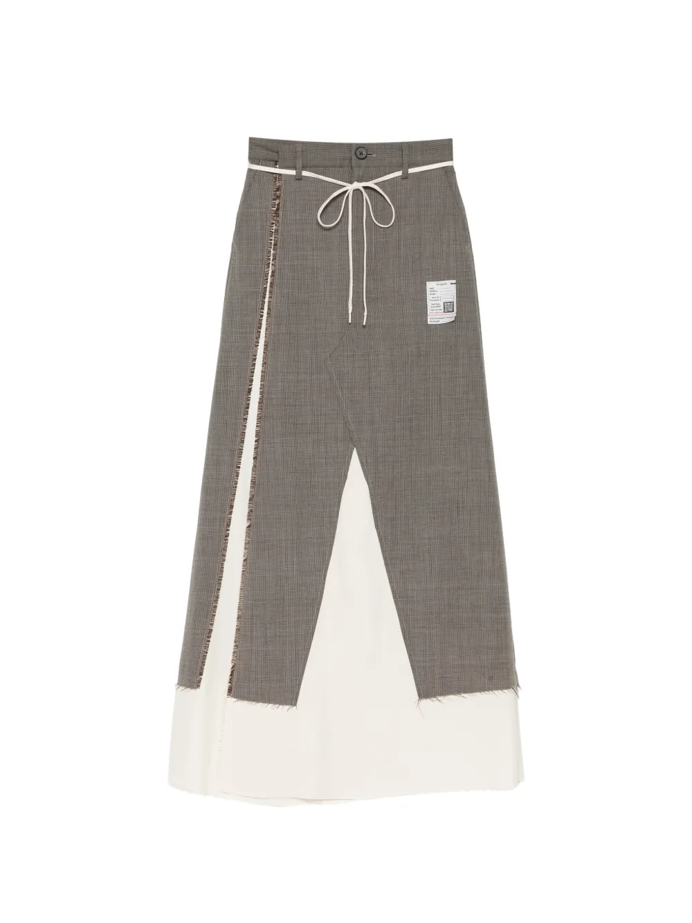 Maison MIHARA YASUHIRO Ausgefranster Rock im Layering-Look - Braun
