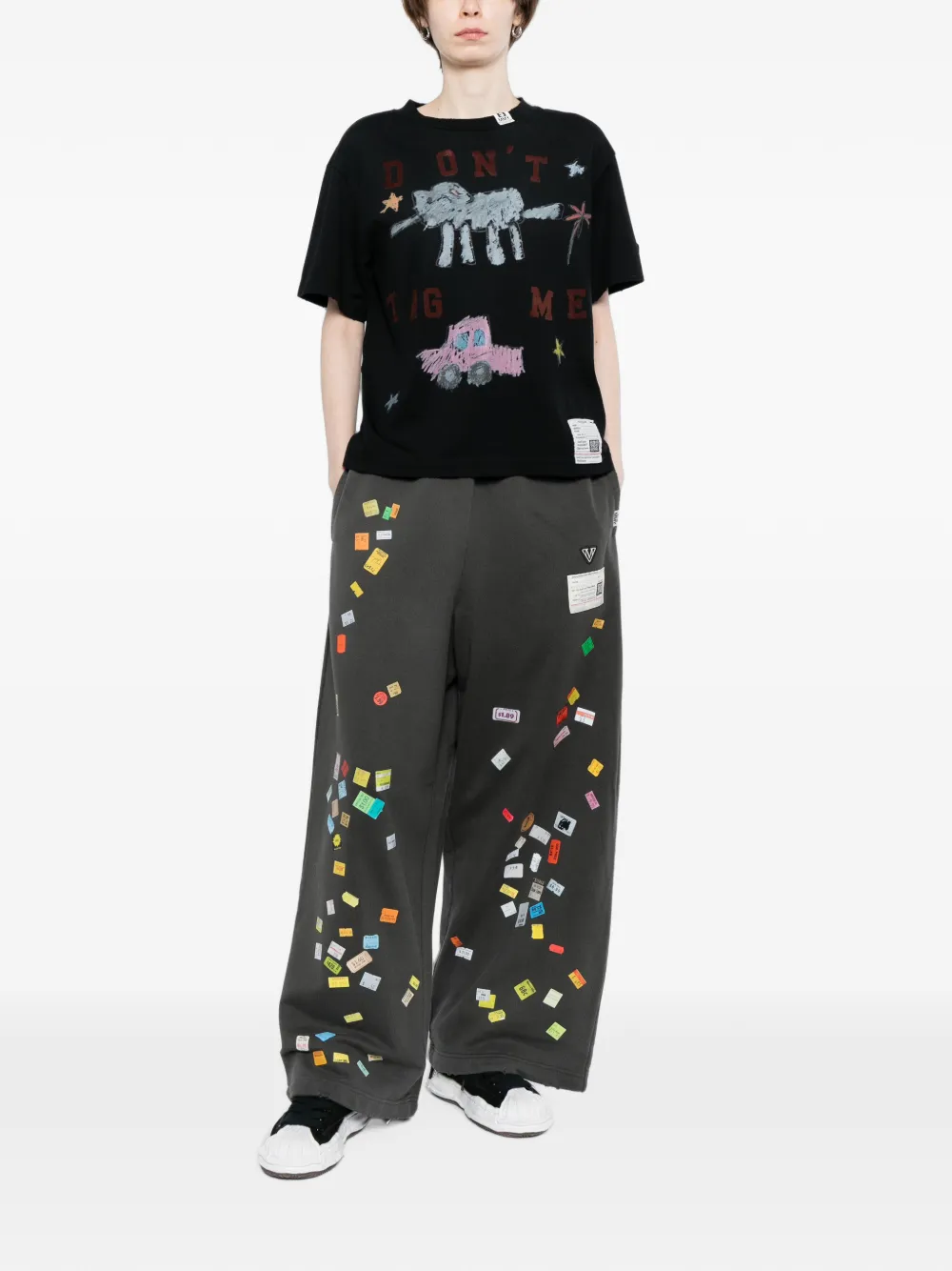Maison MIHARA YASUHIRO T-shirt met grafische print Zwart