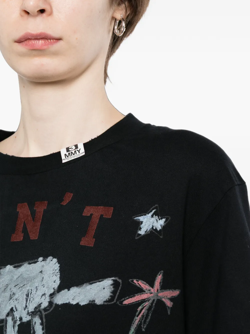 Maison MIHARA YASUHIRO T-shirt met grafische print Zwart