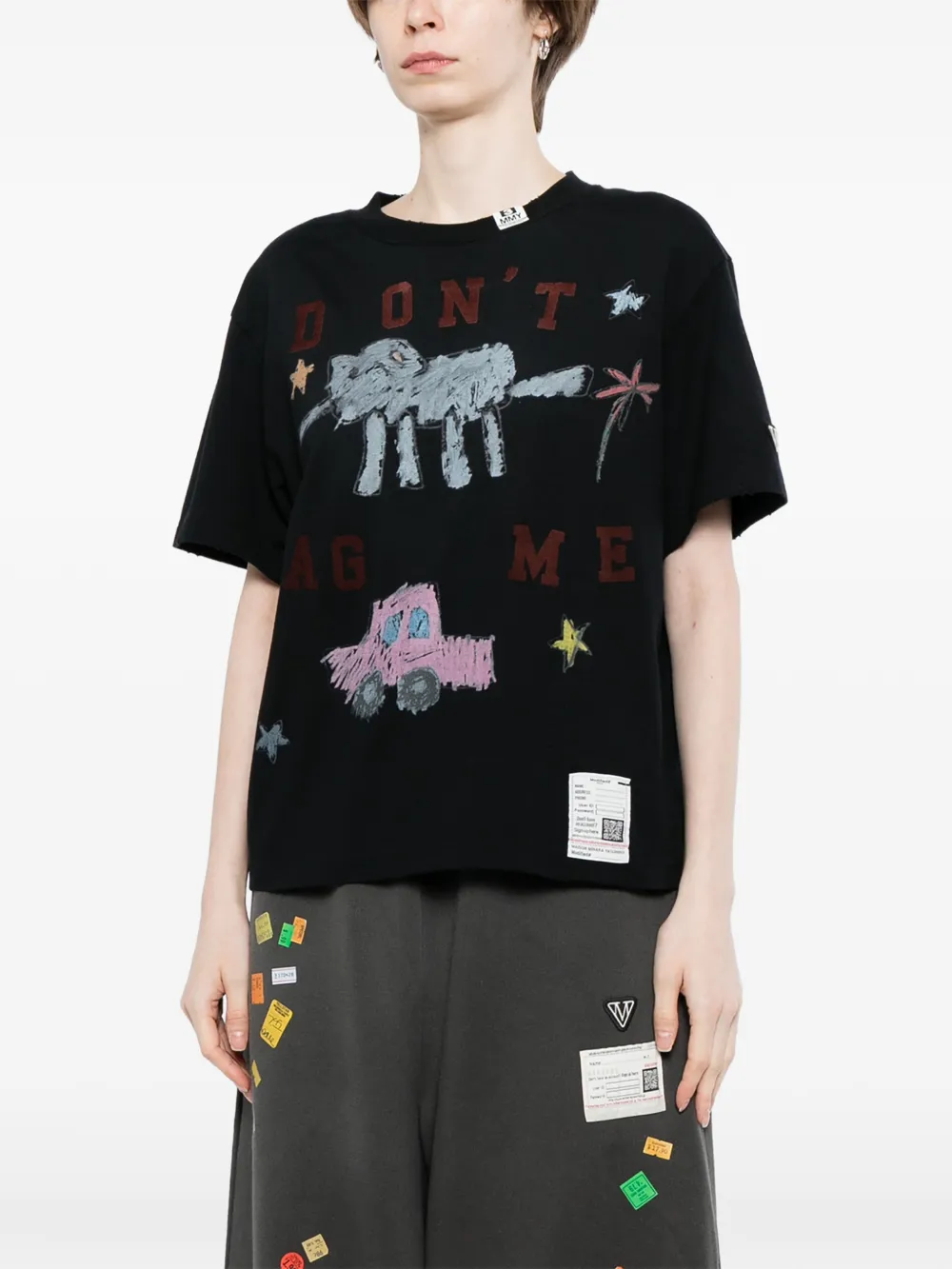 Maison MIHARA YASUHIRO T-shirt met grafische print Zwart