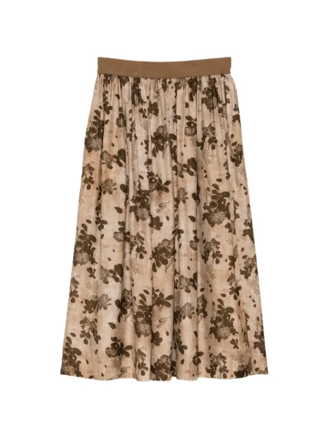 Uma Wang floral-print gathered skirt