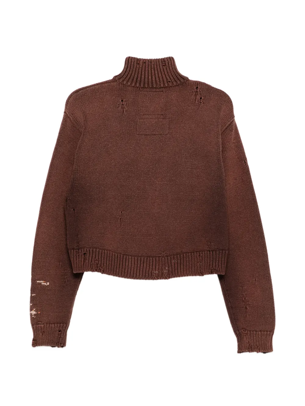 Maison MIHARA YASUHIRO Gerafeld intarsia gebreid jack Bruin