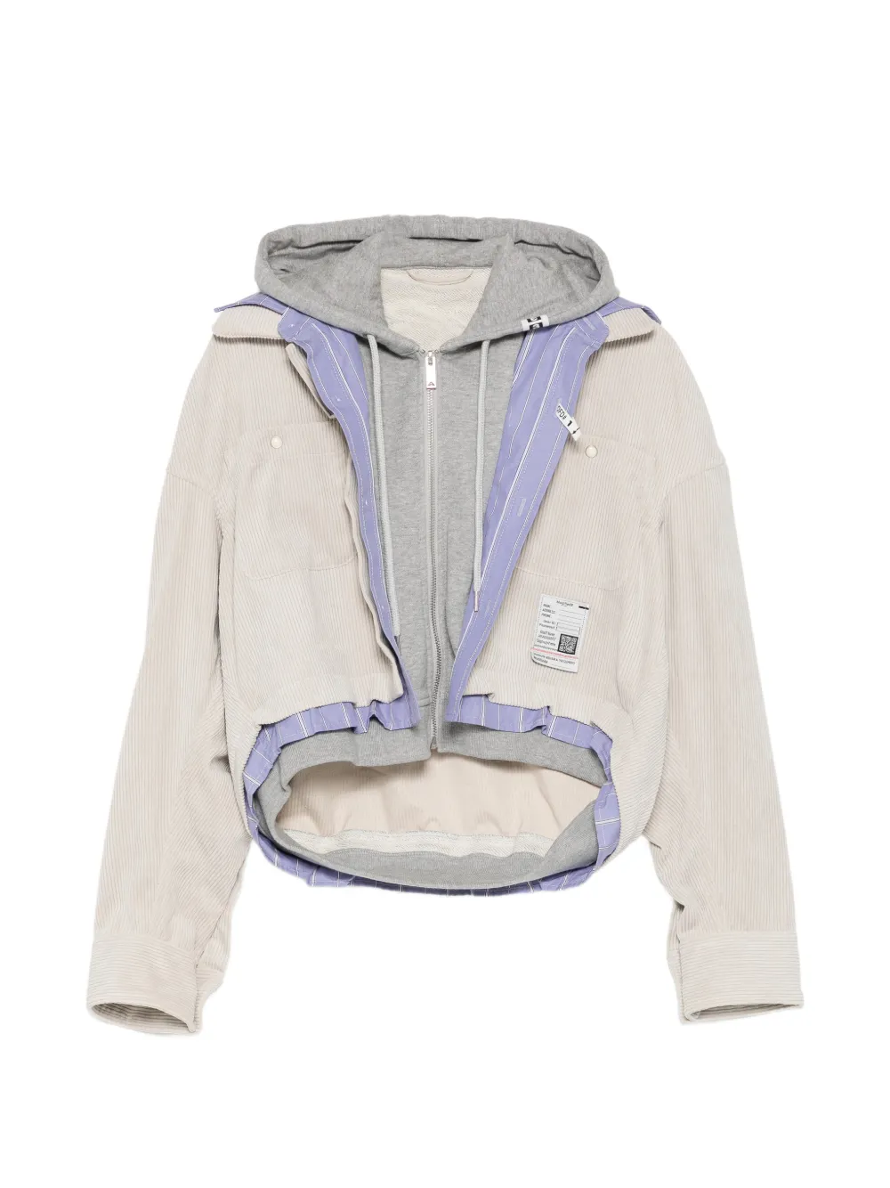 Maison MIHARA YASUHIRO layered-design corduroy jacket · 38