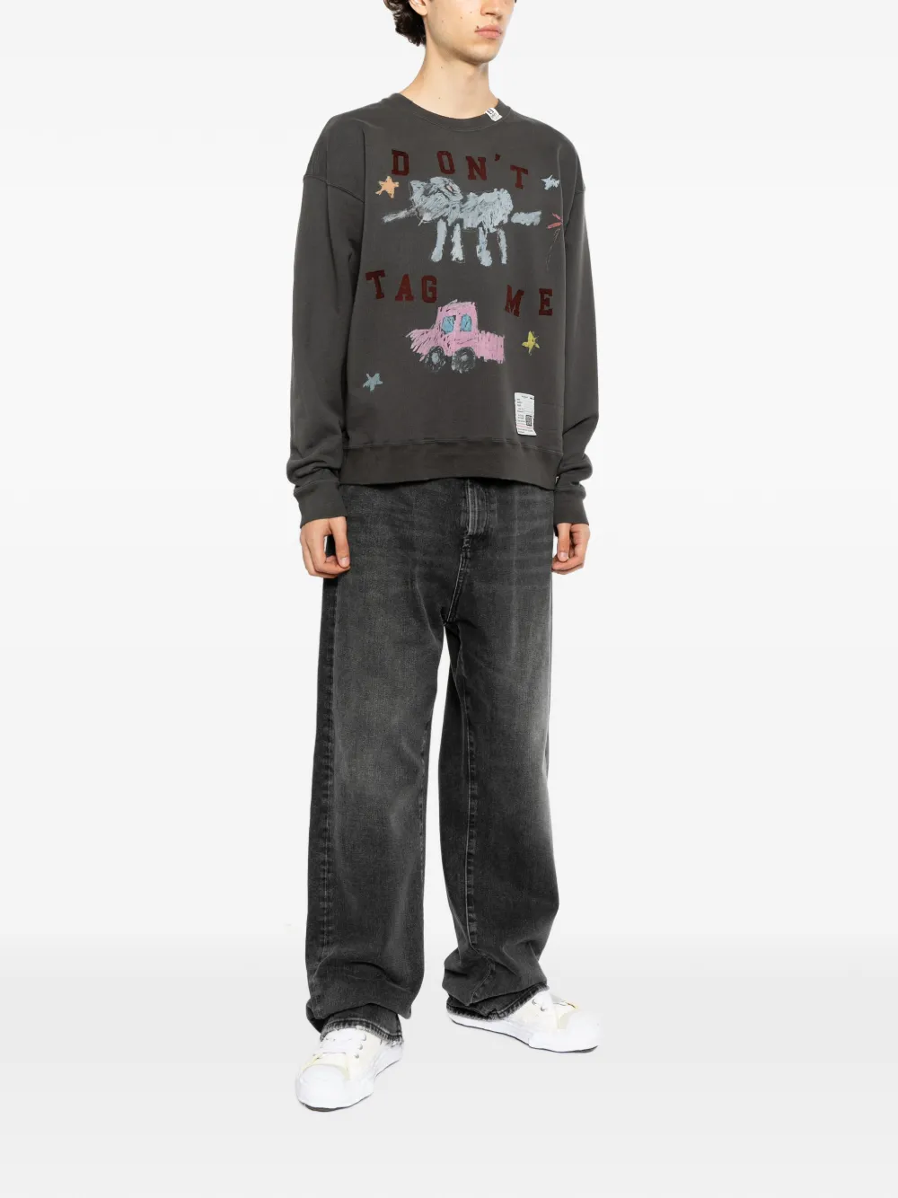 Maison MIHARA YASUHIRO Sweater met print Grijs