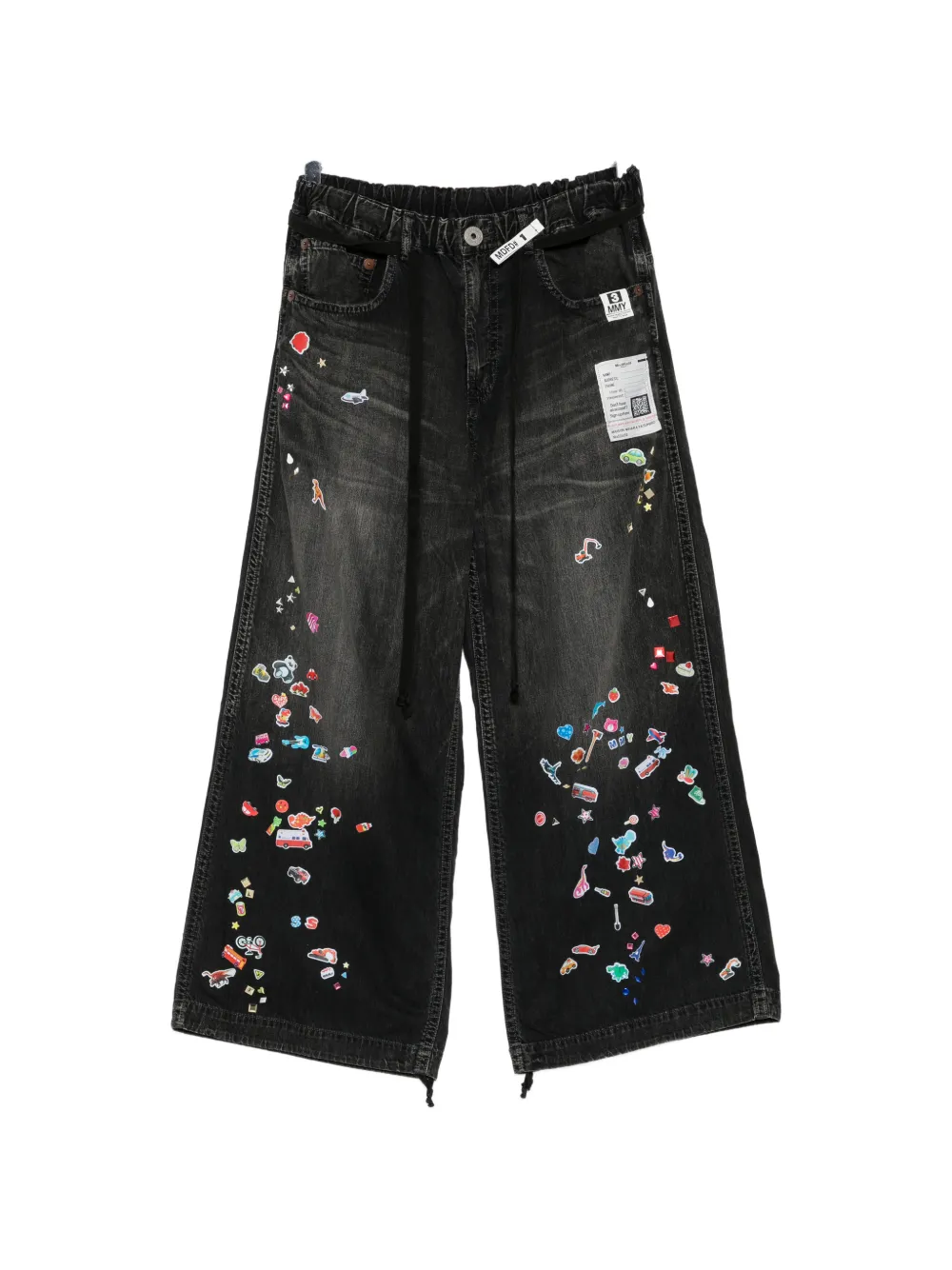 Maison MIHARA YASUHIRO Skinny-Jeans mit Patch - Schwarz