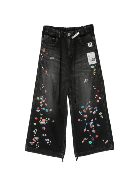 Maison MIHARA YASUHIRO 贴花缀饰牛仔裤