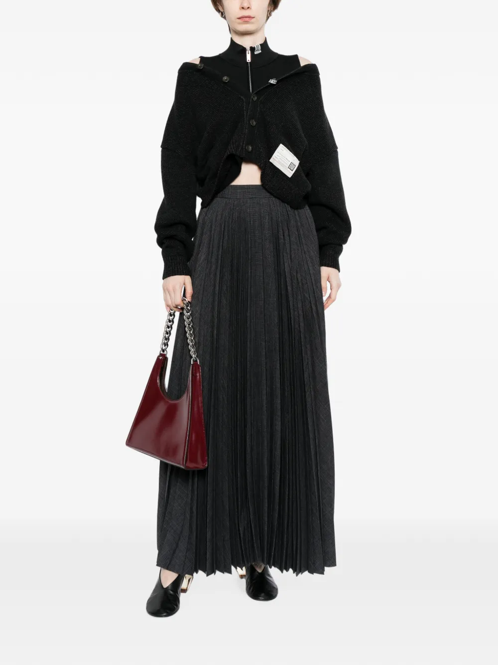 Maison MIHARA YASUHIRO Maxi-plooirok Grijs