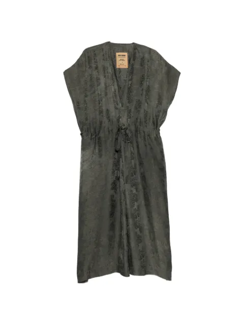 Uma Wang jacquard-woven drawstring-waist dress