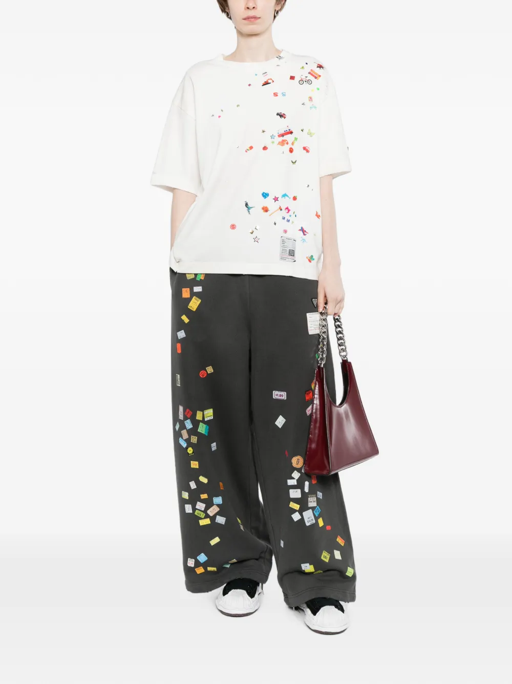 Maison MIHARA YASUHIRO T-shirt met grafische print Wit