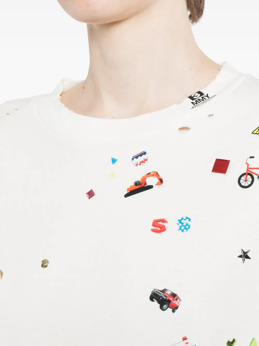 Maison MIHARA YASUHIRO T-shirt met grafische print Wit
