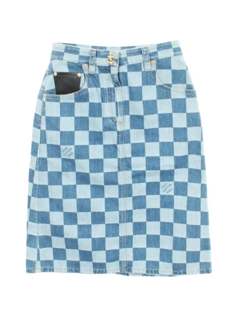 Louis Vuitton Pre-Owned falda vaquera Damier 2020