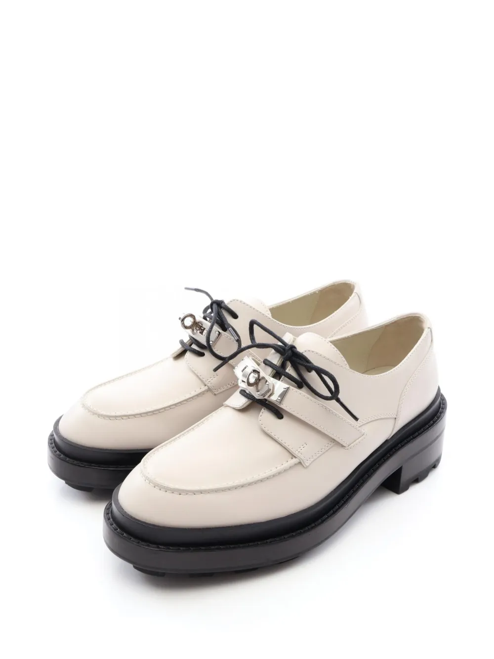 Hermès Pre-Owned 2010s Kelly buckle loafers - Bianco