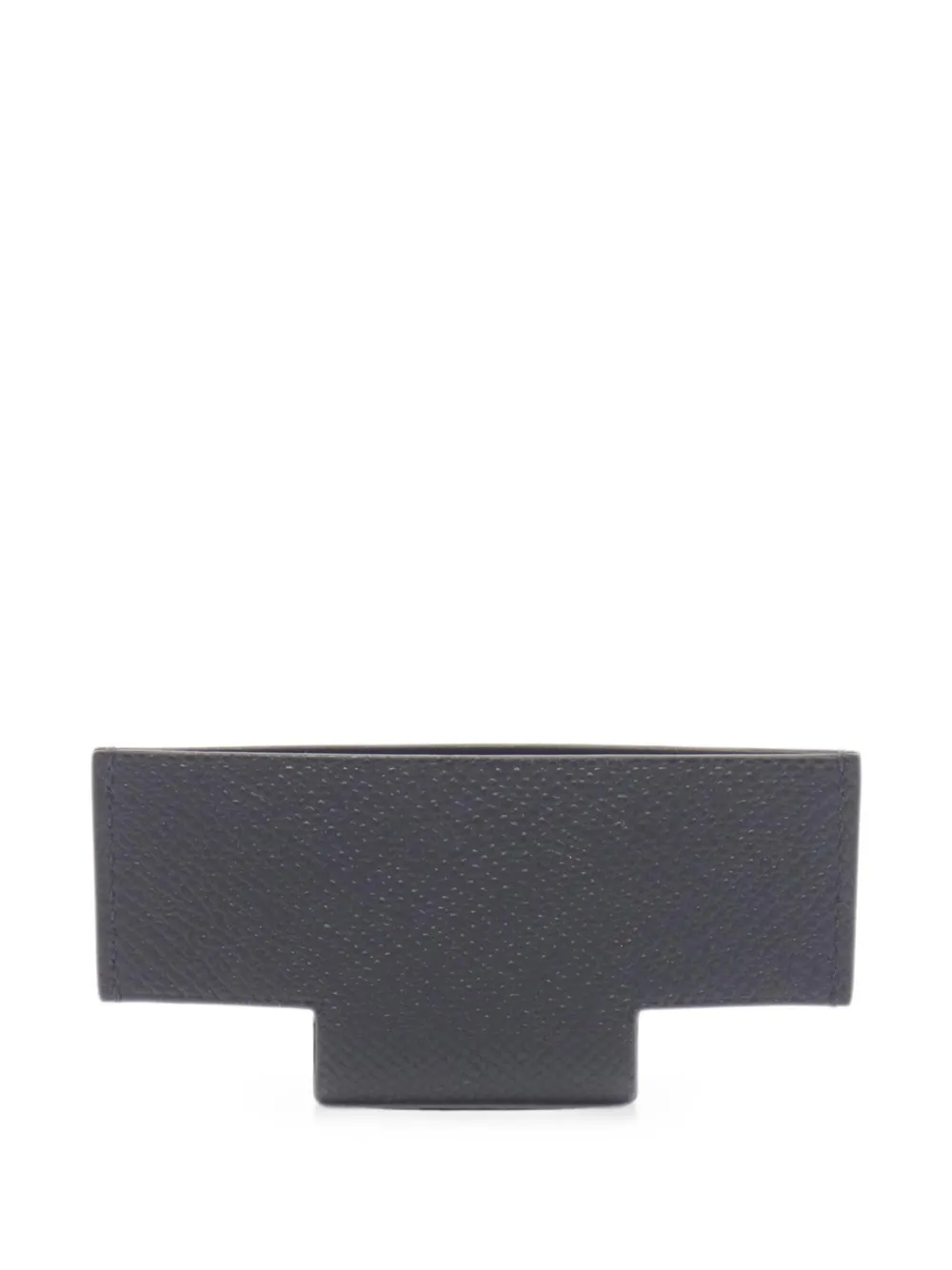 Pre-owned Hermes H-pocket Epsom Leather Cardholder In Black