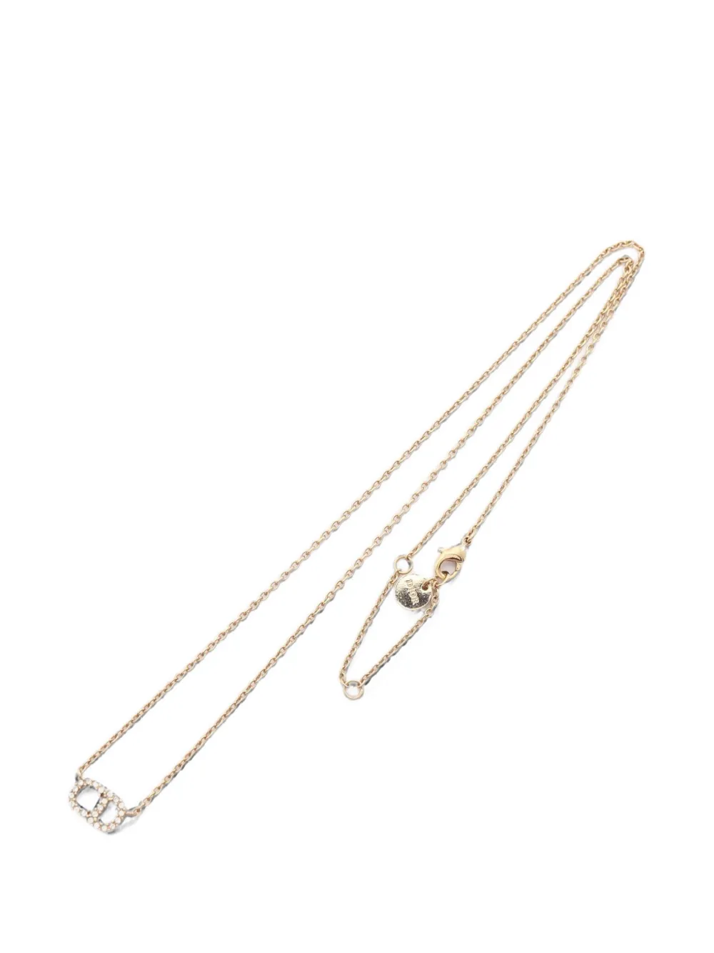 Christian Dior Pre-Owned 2010s CD rhinestone necklace - Oro