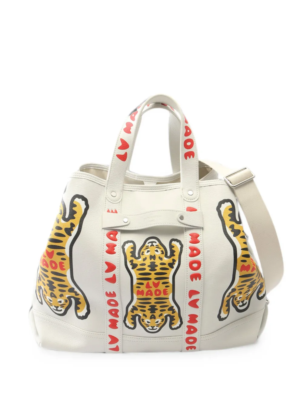 Louis Vuitton Pre-Owned x Nigo Tiger Journey tote bag - Bianco