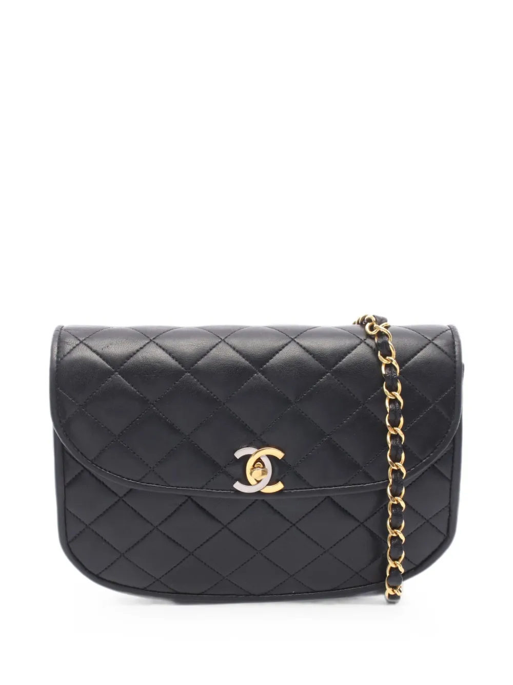 CHANEL Pre-Owned Paris matelassé round-flap shoulder bag - Schwarz