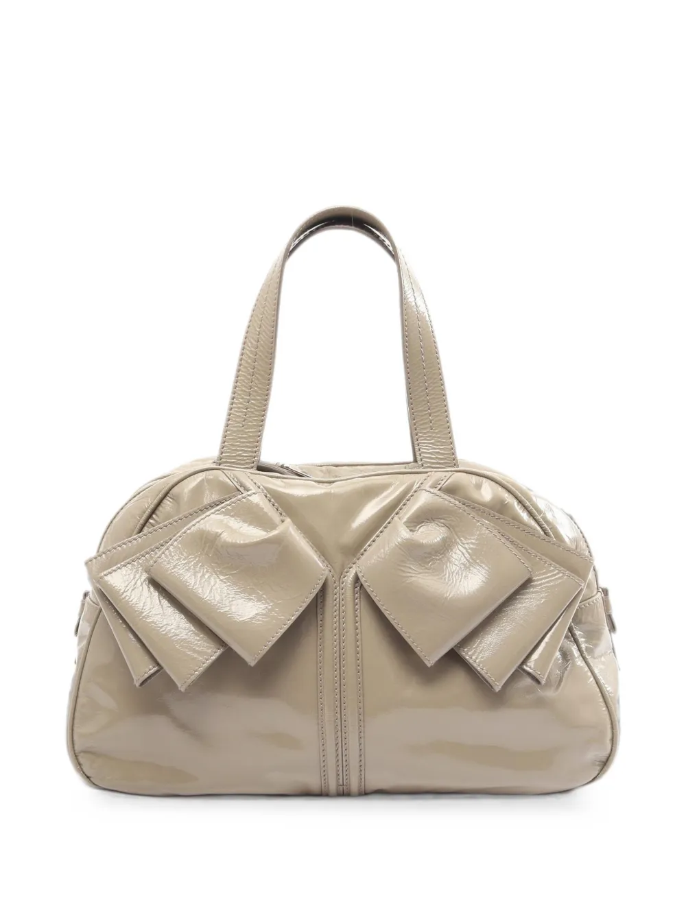 Saint Laurent Pre-Owned 2000s bow-detail handbag - Nude