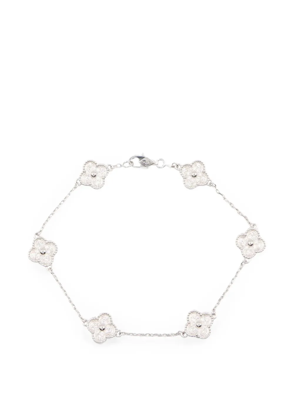 Van Cleef & Arpels Pre-Owned 2010s Sweet Alhambra diamond bracelet - Argento